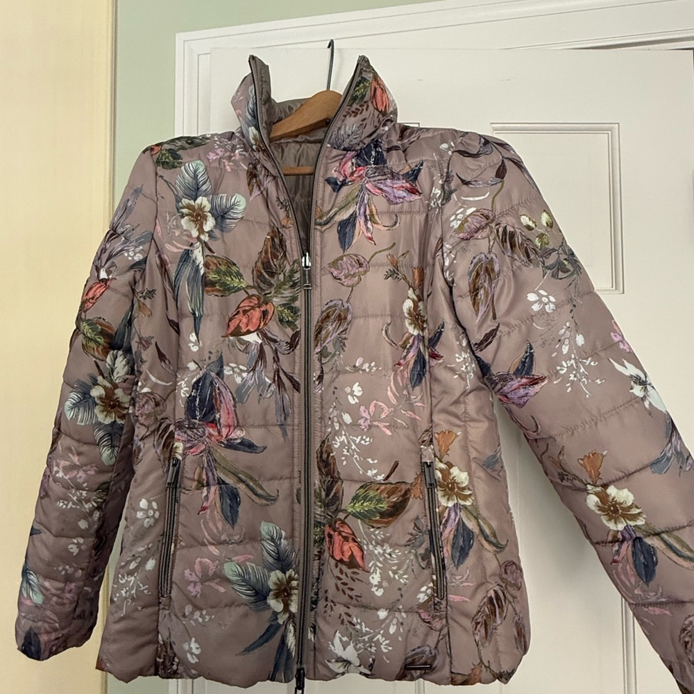 Reversible Puffer jacket - Floral or tan